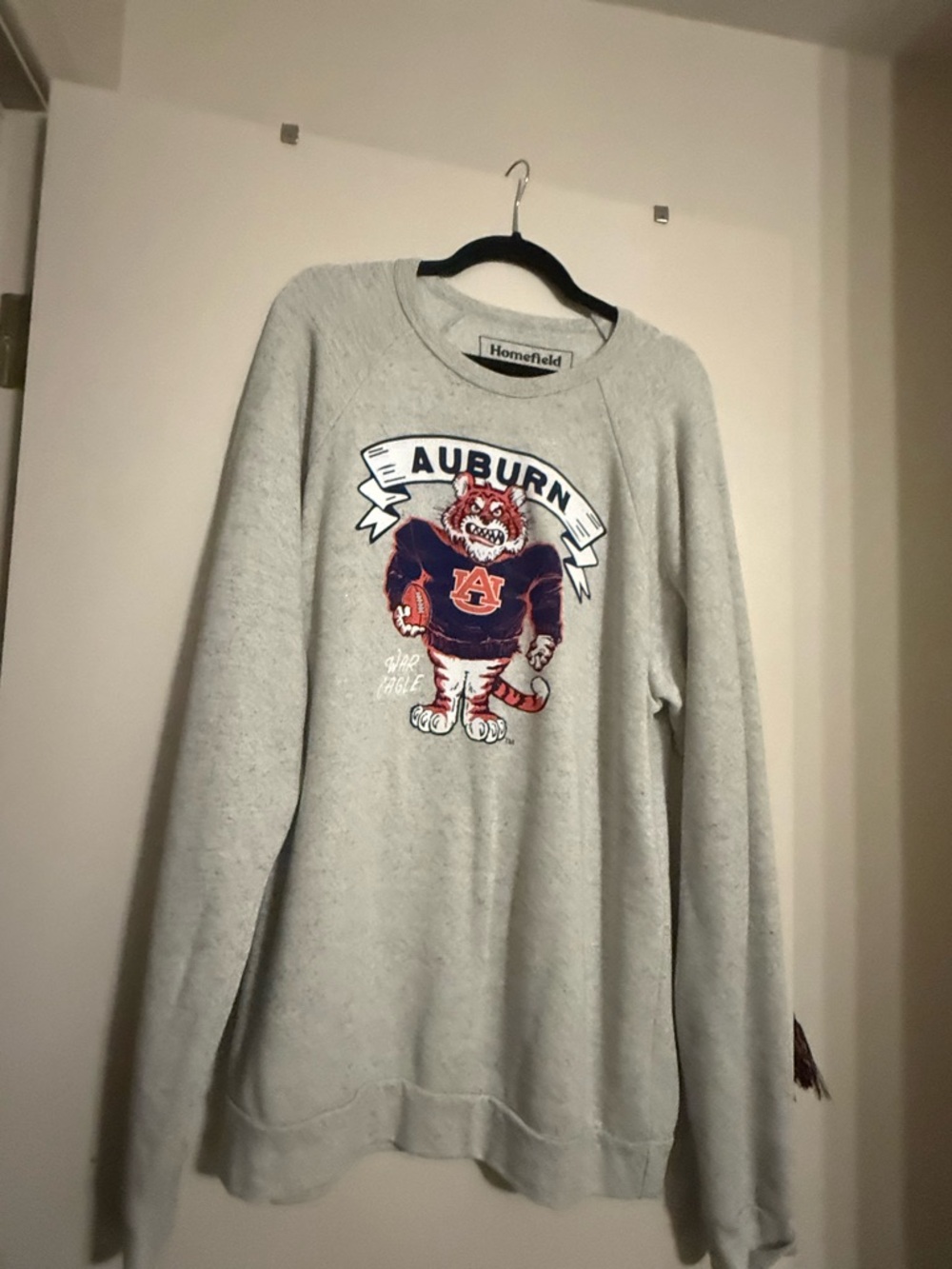 Homefield Auburn Gray Graphic Crewneck Sweatshirt